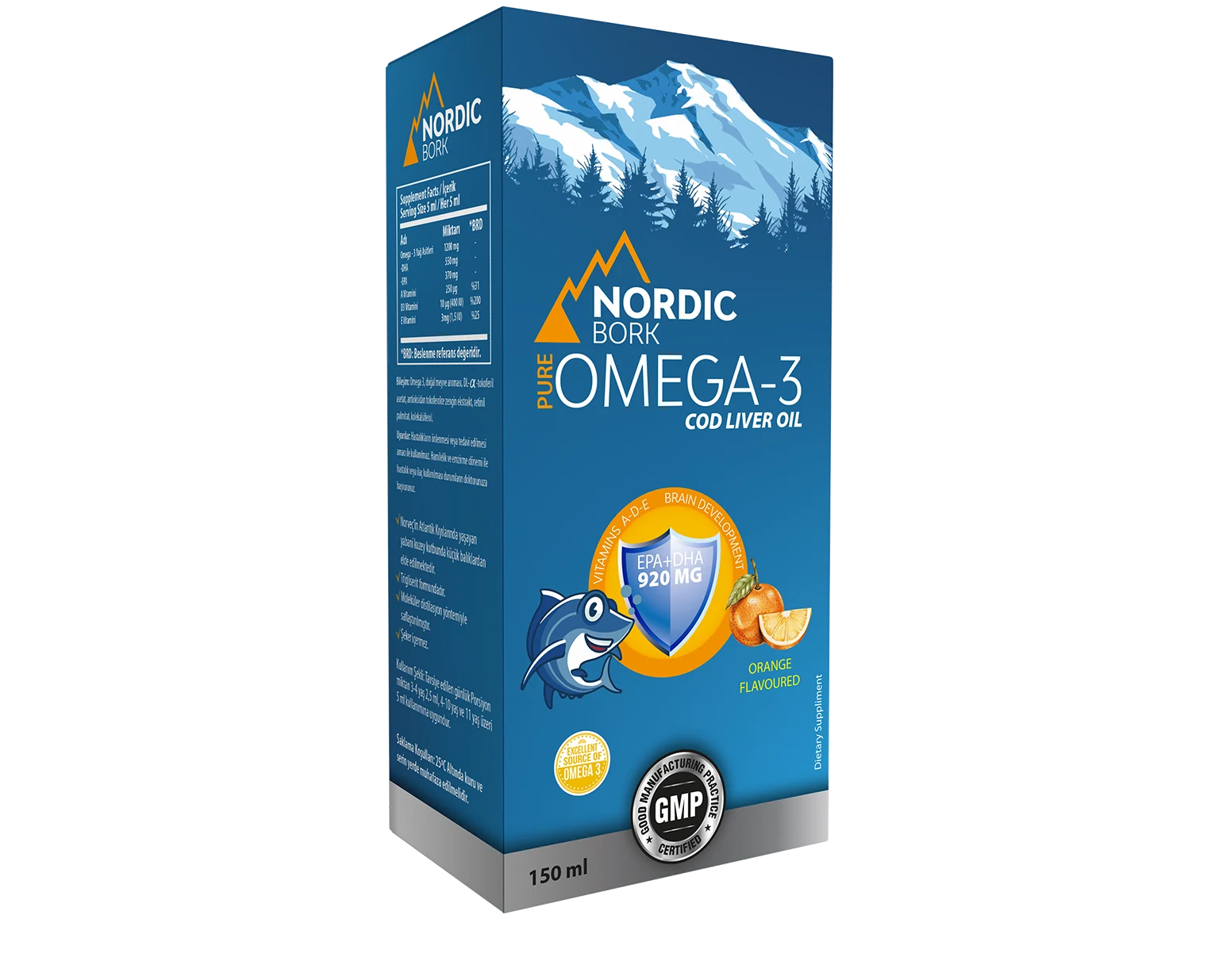 Pure Omega-3 Norway COD Liver OIL Сироп 150 МЛ