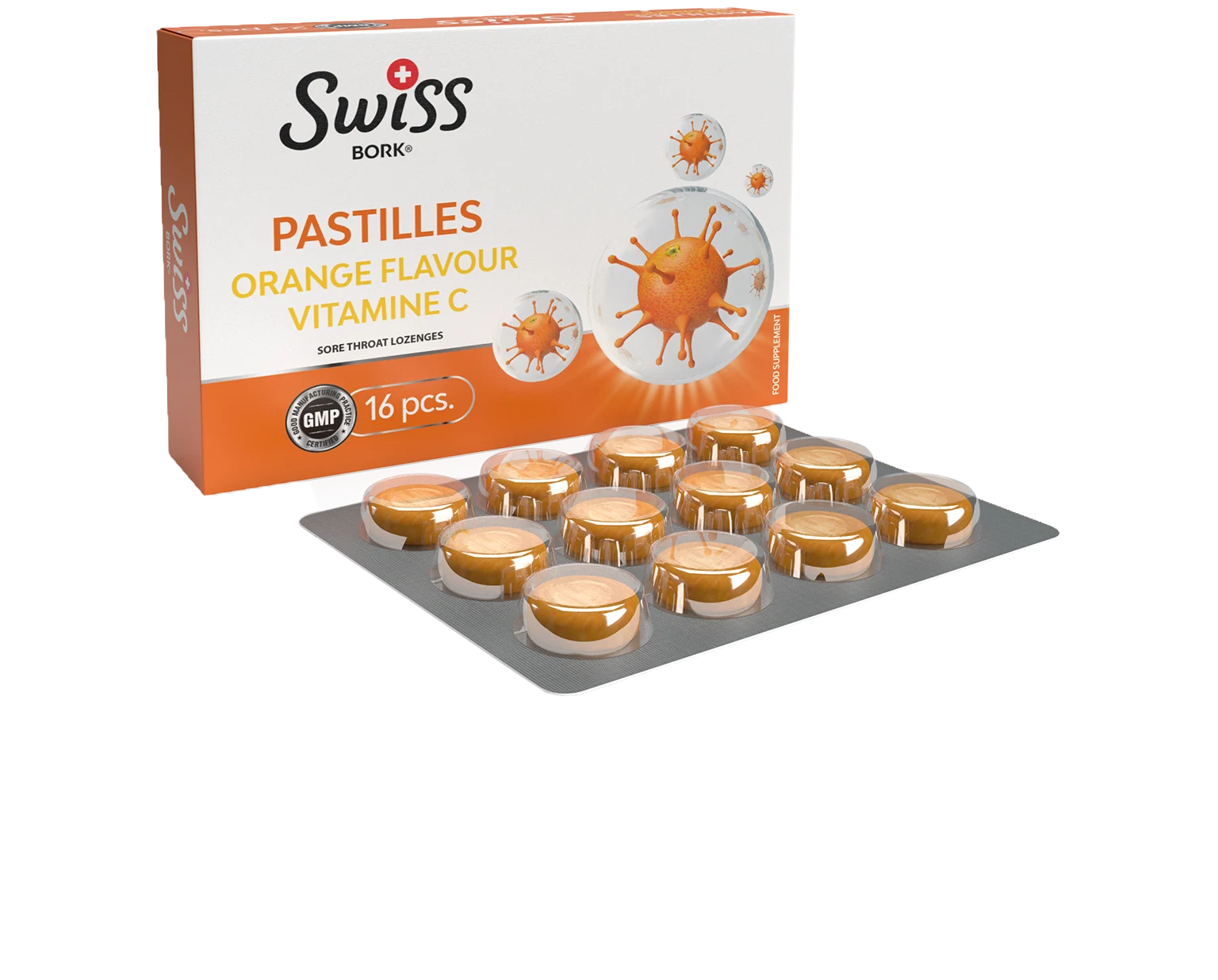 Orange Flavour & Vitamin C Леденцы №16